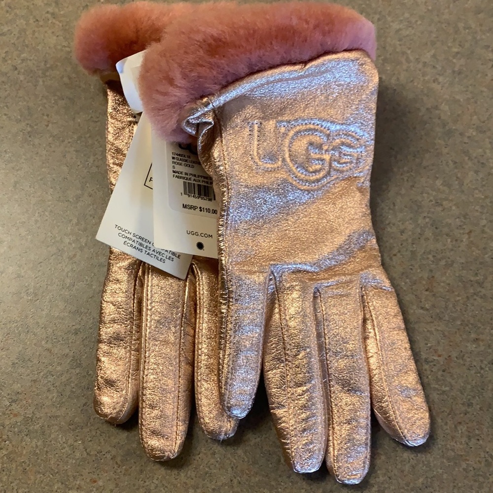 Rose Gold Pink Gloves